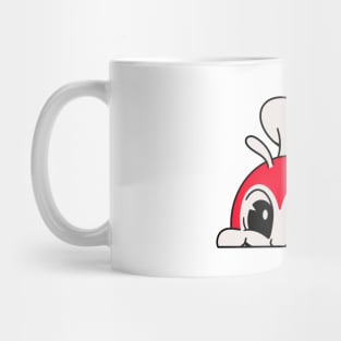 JOLLIBEE PEEKING FINGER HEART FILIPINO STICKER RIGHT Mug